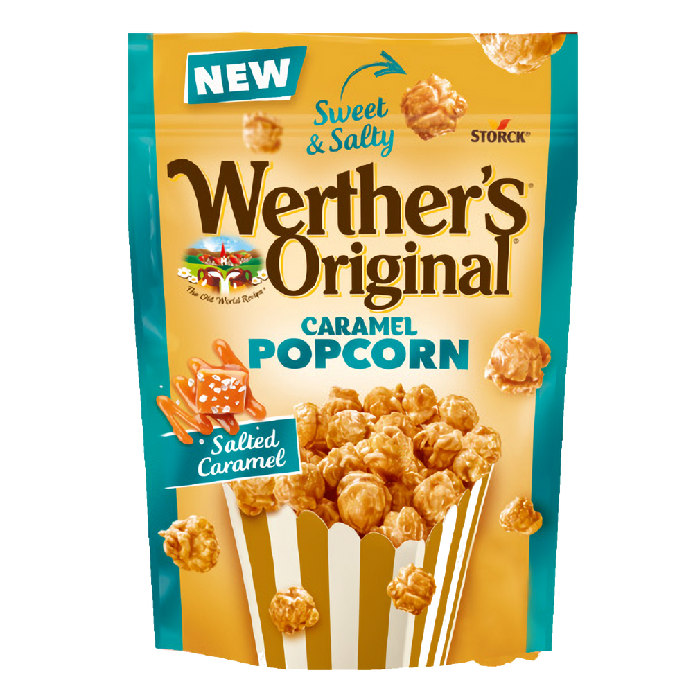 WERTHERS POPCORN SALTED CARAMEL PÅSE 140GR