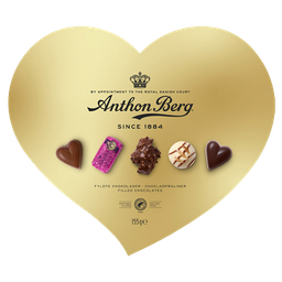 [TOM844040] HJÄRTFORMAD GULDASK 9 x155 g