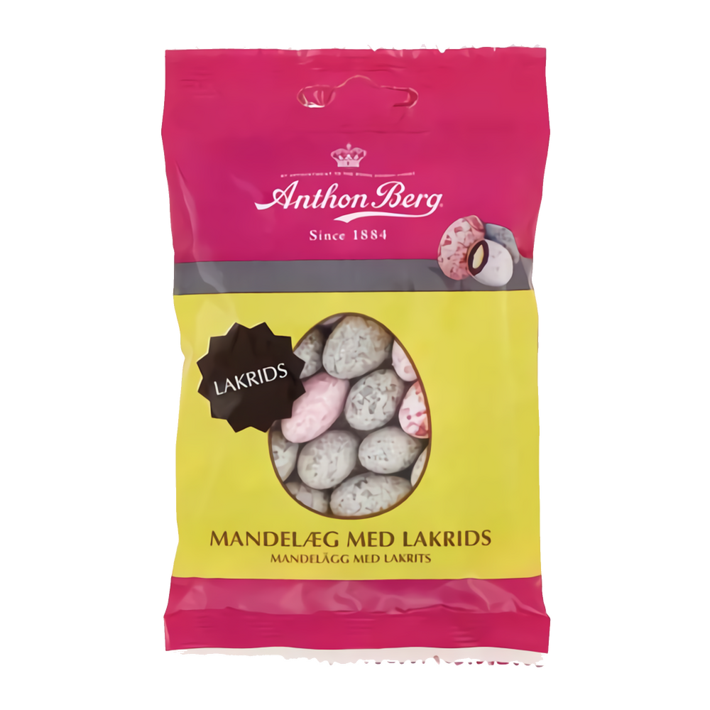 Mandelägg med lakrits 36 x 80 g