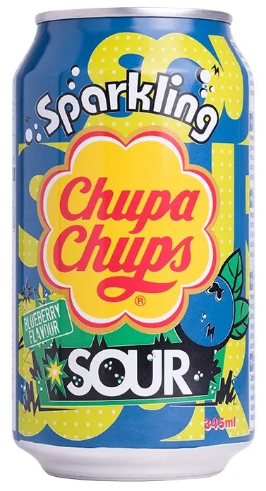 Chupa Chups Sour Blueberry Can 24x345ml