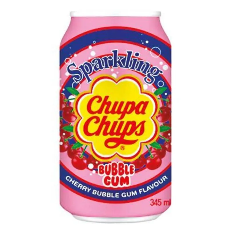 Chupa Chups Cherry Bubblegum Can 24x345ml