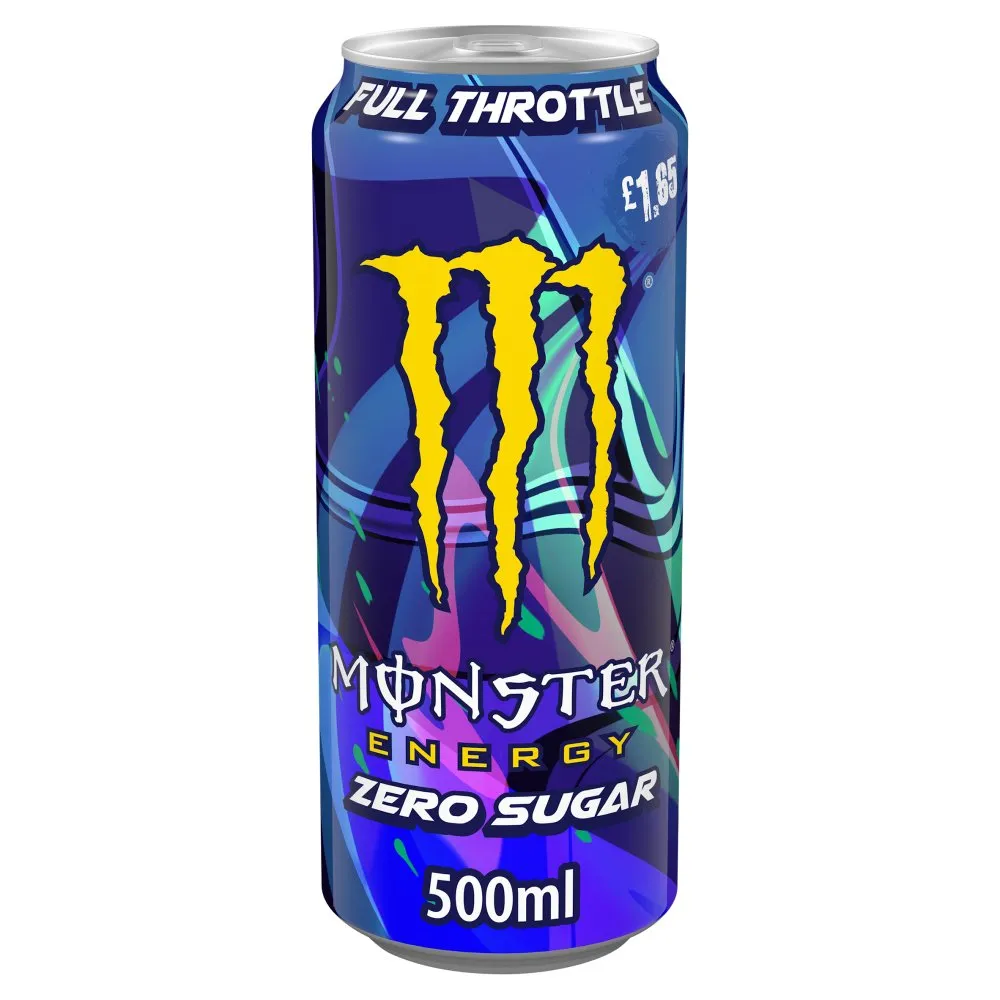 MONSTER FULL THROTTLE ZERO SUGAR CAN 12X500ML