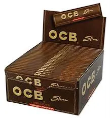 OCB SLIM VIRGIN PAPER BROWN 50X32
