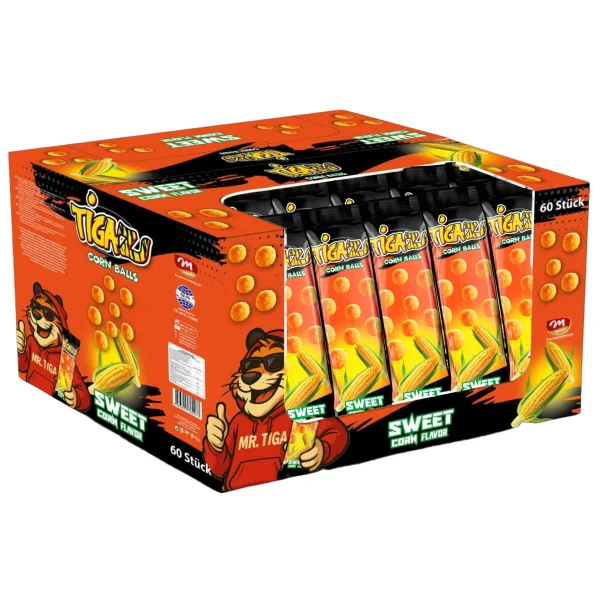 Tigaz Corn Chips - Sweet Corn 60x20g