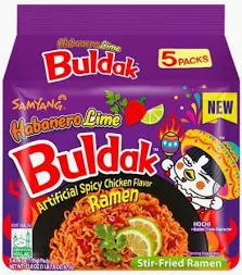 Buldak 5-pak Hot Chicken Ramen Habanero Lime 5x135g