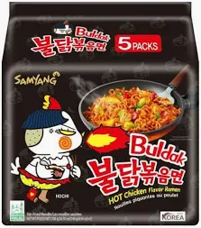 Buldak 5-pak Hot Chicken Ramen 5x140g