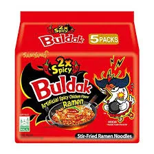 Buldak 2xSpicy Hot Chicken Ramen 8x5pak 140g
