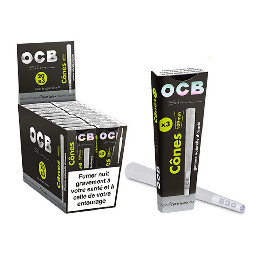 OCB SLIM PREMIUM CONES 20X3