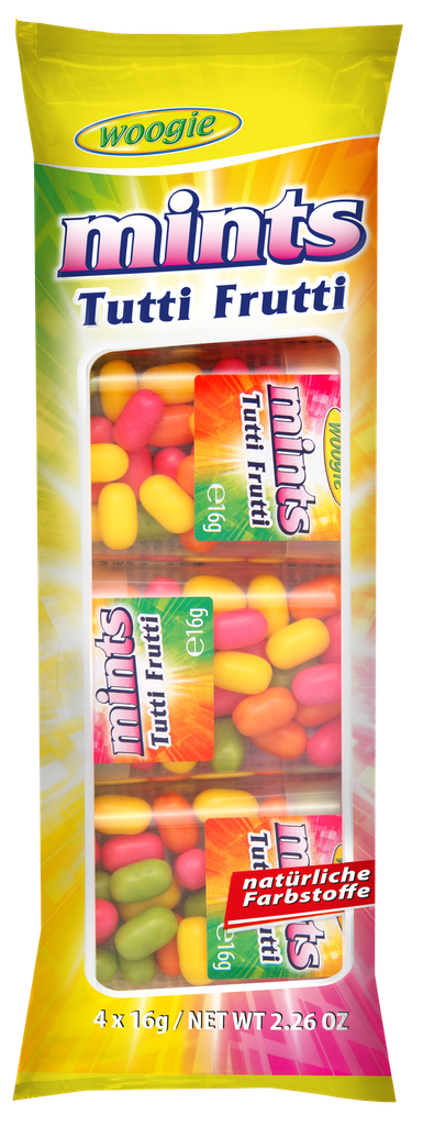 Mints tutti frutti - sugar dragees with fruit flavour 4x16g