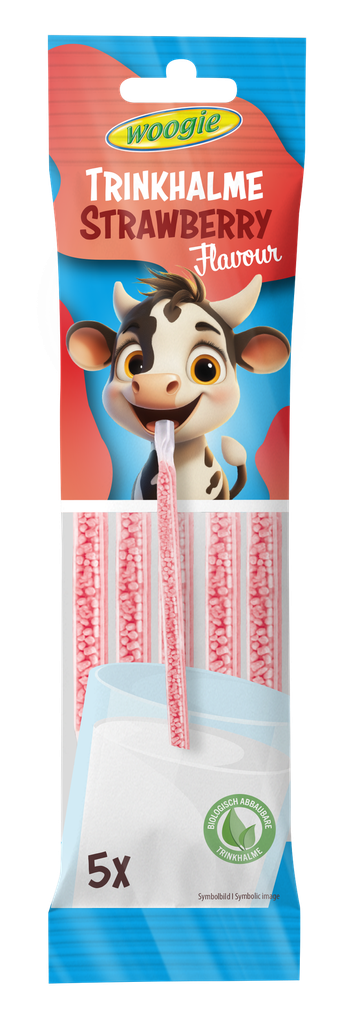 Straws with strawberry flavour 30g (5x6g)