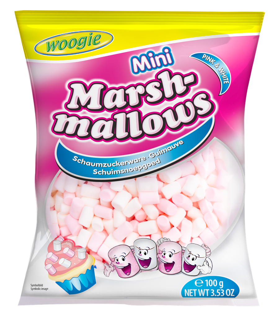 Mini Marshmallows pink & white 100g