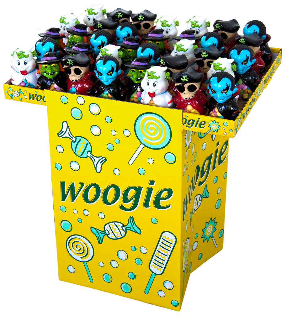 Ghost train figures moneybox with sugar pearls 42x110g display