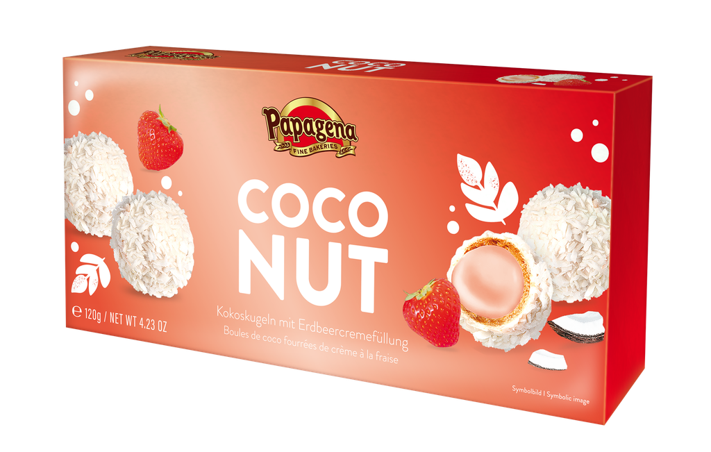 Waferballs with strawberry cream filling 120g