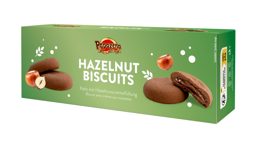 Biscuits with hazelnut filling 150g