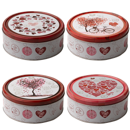 [95895] Butter Cookies "Hearts" 4 designs 150g