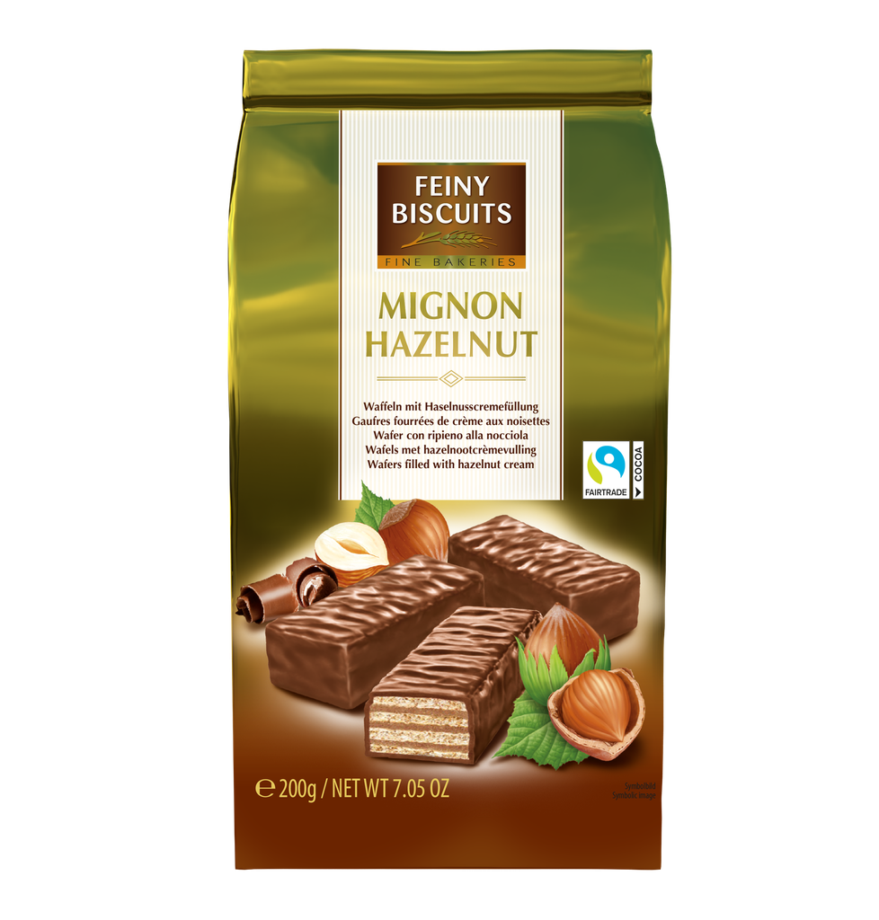 Mignon wafers filled with hazelnut cream 200g