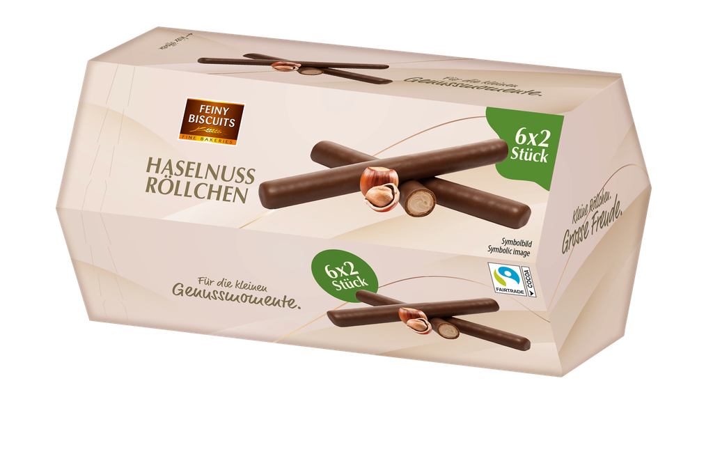Hazelnut wafer rolls 150g (6x25g)