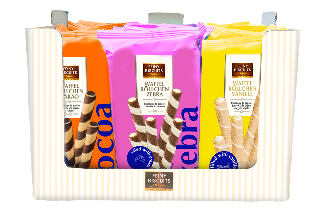 Wafer Rolls mixed case 150g