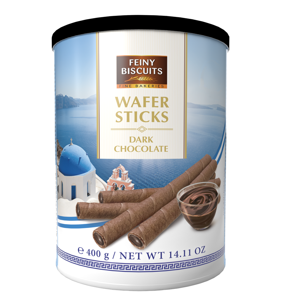 Wafer rolls with dark chocolate cream 400g