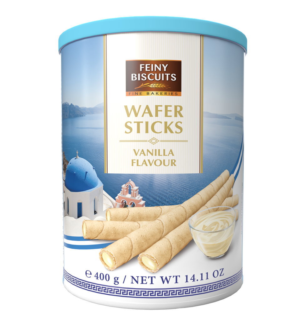 Wafer rolls with vanilla flavoured cream 400g