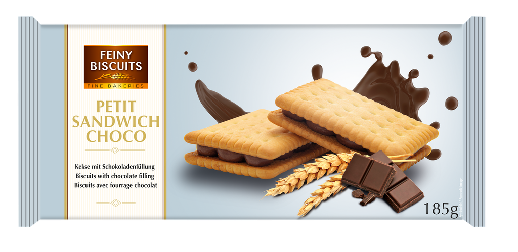 Sandwich biscuits with chocolate filling 185g