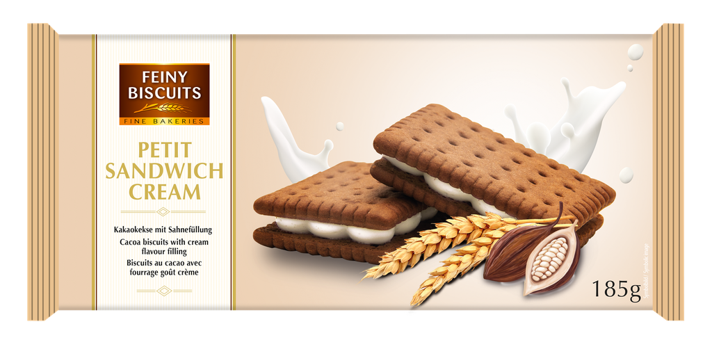 Sandwich biscuits cocoa with cream filling 185g