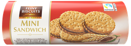 [87854] Mini sandwich biscuits with cocoa cream filling 180g