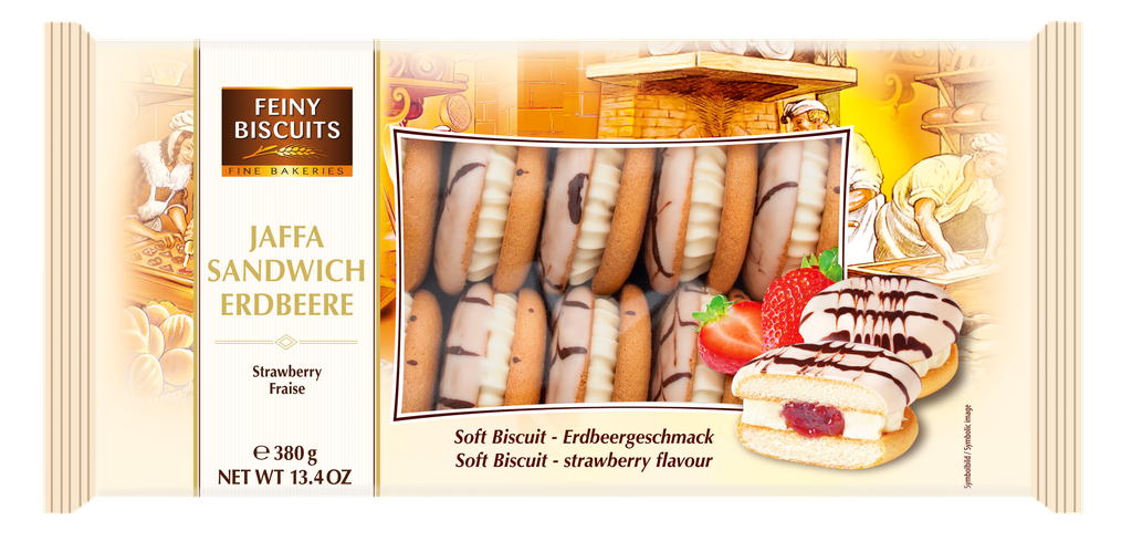 Jaffa sandwich strawberry-cream 380g
