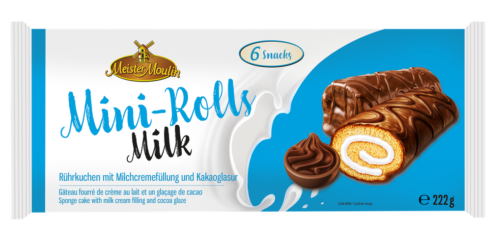 Mini-Rolls Milk 222g