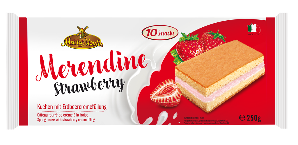 Biscuit snack with strawberry cream 250g