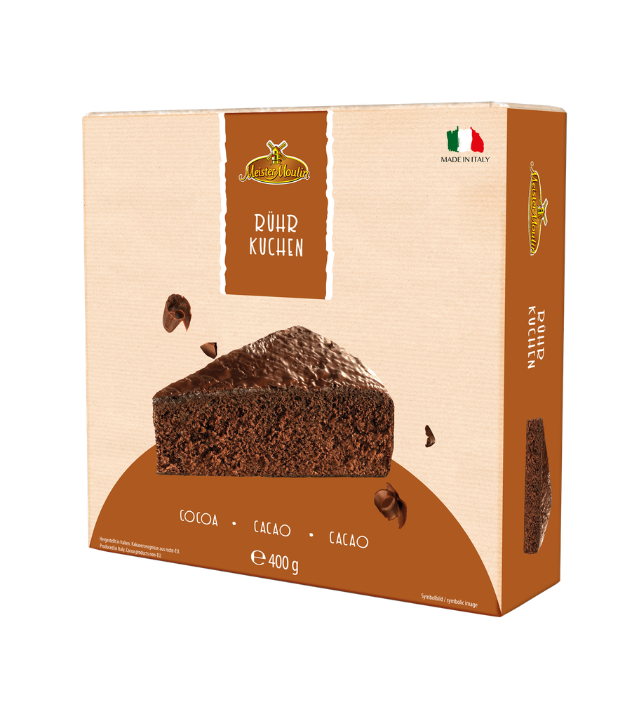 Cocoa sponge cake with cocoa glaze 400g