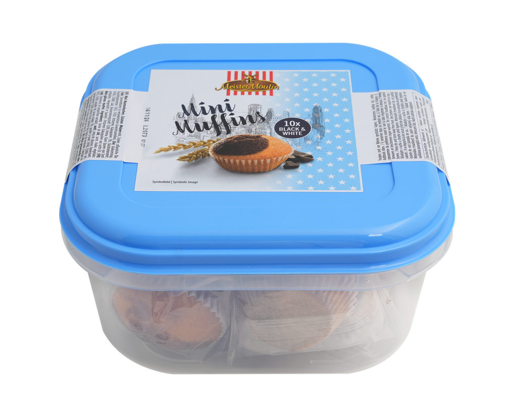 Mini muffins black & white 250g