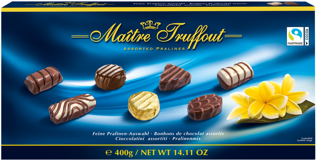 Assorted pralines blue 400g