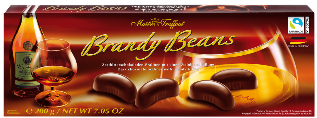 Brandy beans pralines 6% vol. 200g