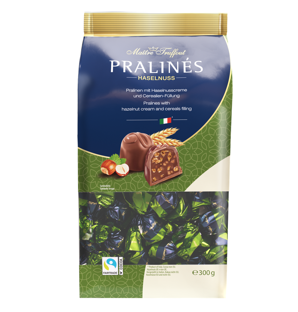 Pralines milk chocolate hazelnut & cereals 300g