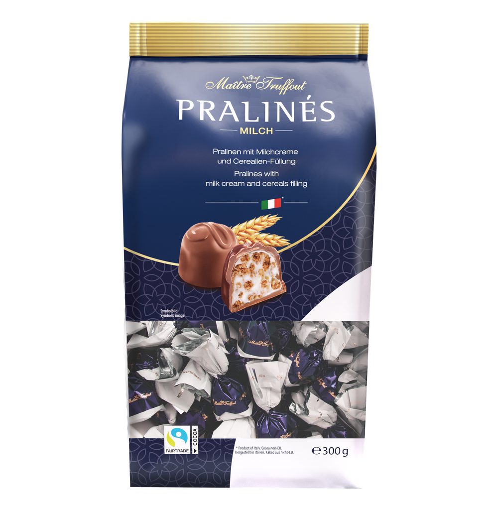Pralines milk chocolate milk cream & cereals 300g