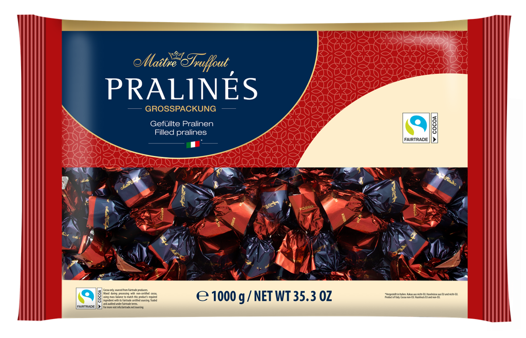 Pralines dark chocolate with cherry with liqueur 4% vol. 1kg