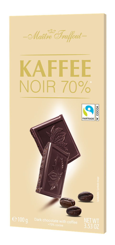 Dark chocolate 70% with coffee 100g