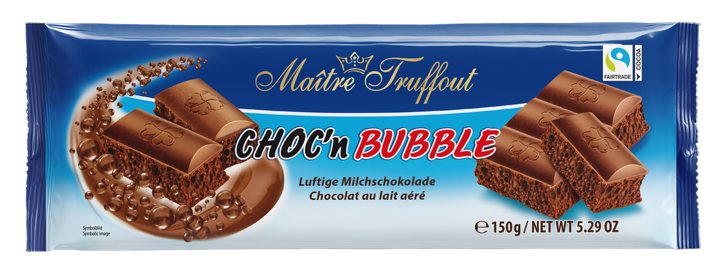 Choc'n Bubble aerated milk chocolate 150g