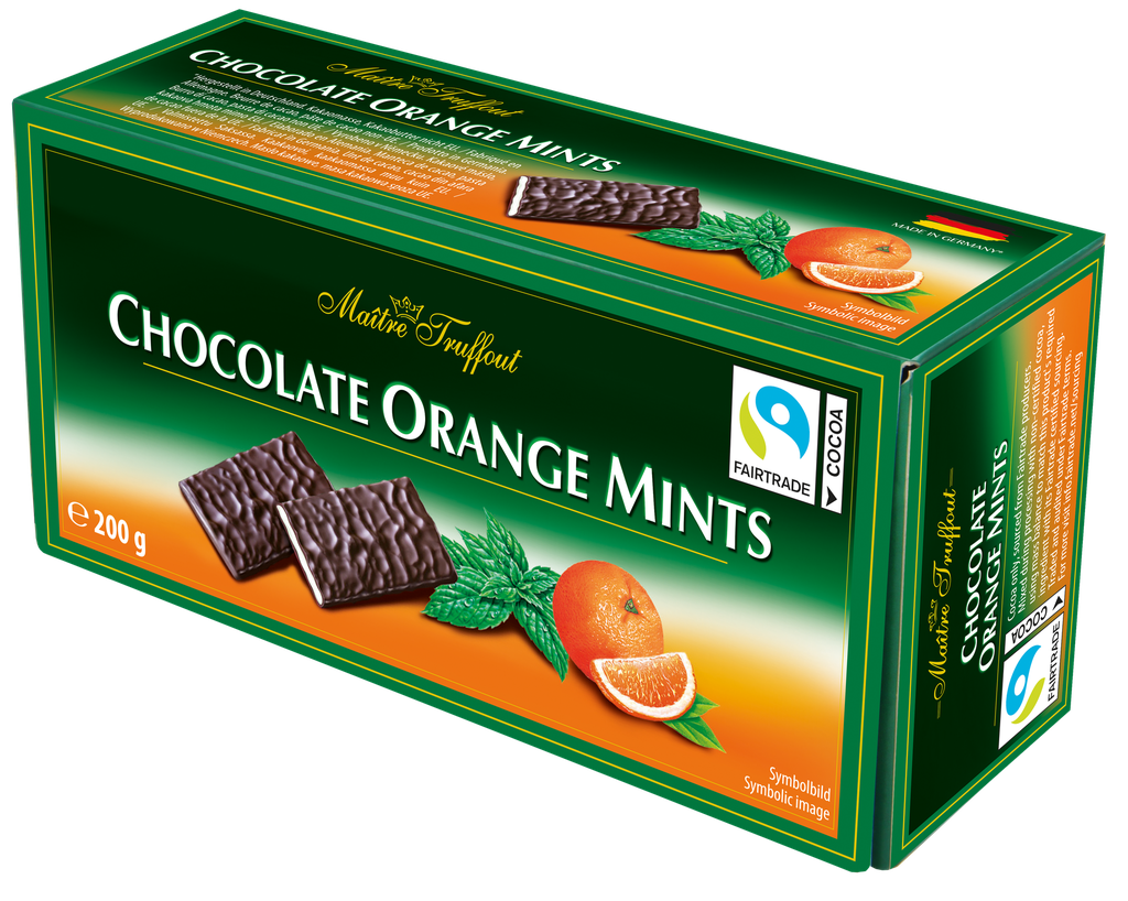 Chocolate Orange Mints - dark chocolate bars orange/mint 200g