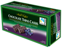 Chocolate Thins Cassis - dark chocolate bars blackcurrant 200g