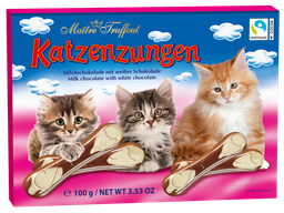 [84773] Milk and white chocolate catfingers 100g