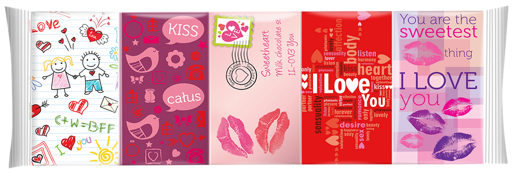 I love you Milk chocolate 5x15g