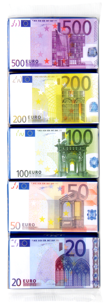 EURO bank notes milk chocolate 5x15g