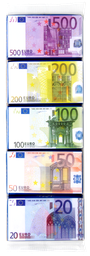 [89882] EURO bank notes milk chocolate 5x15g