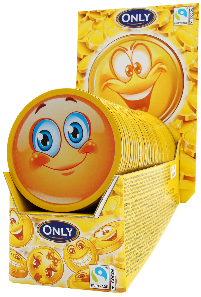 Emoji thaler milk chocolate 2x36x21,5g counter display