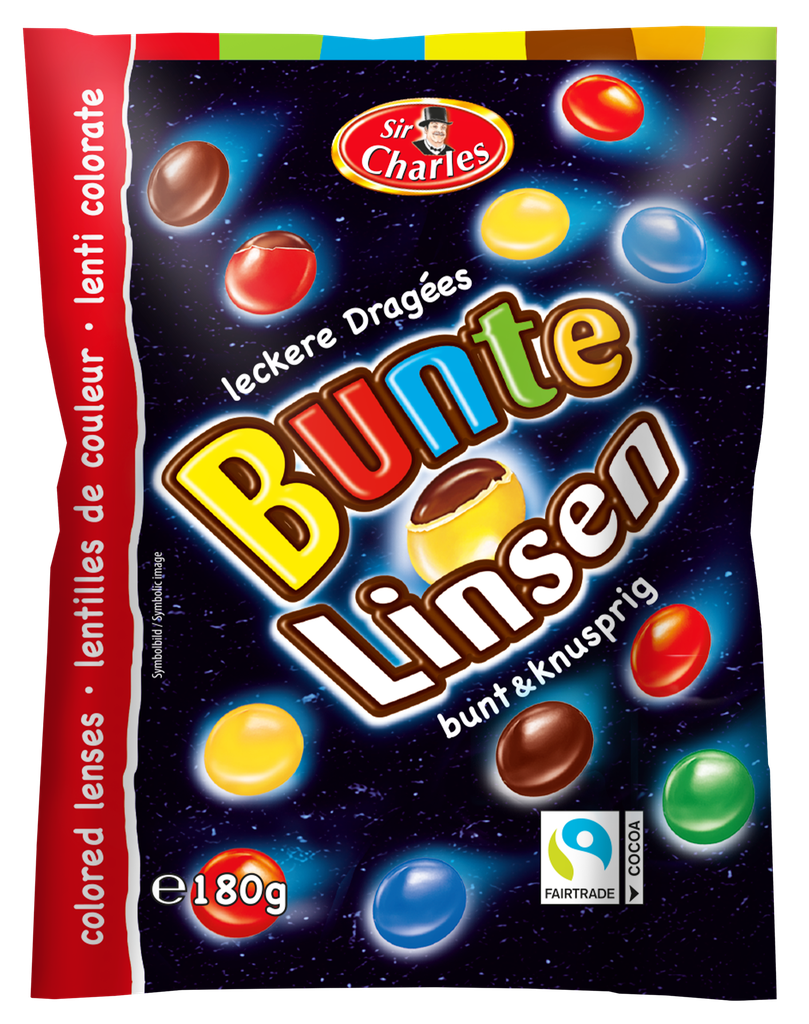 Colorful chocolate lentils with milk chocolate 180g