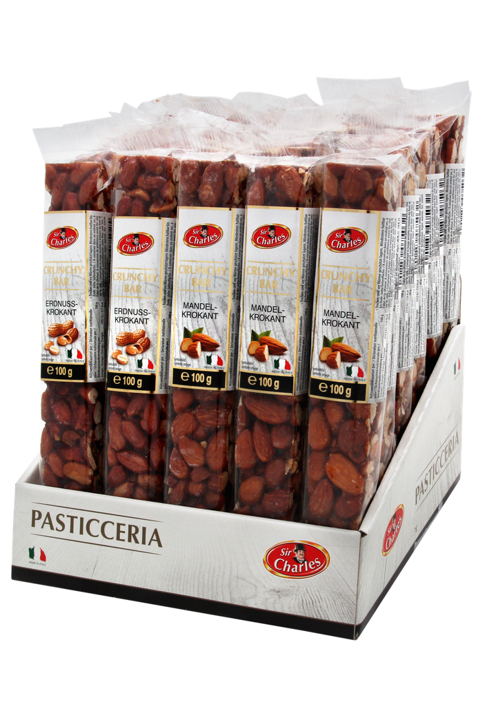 Almonds and peanut croquant bars 30x100g counter display