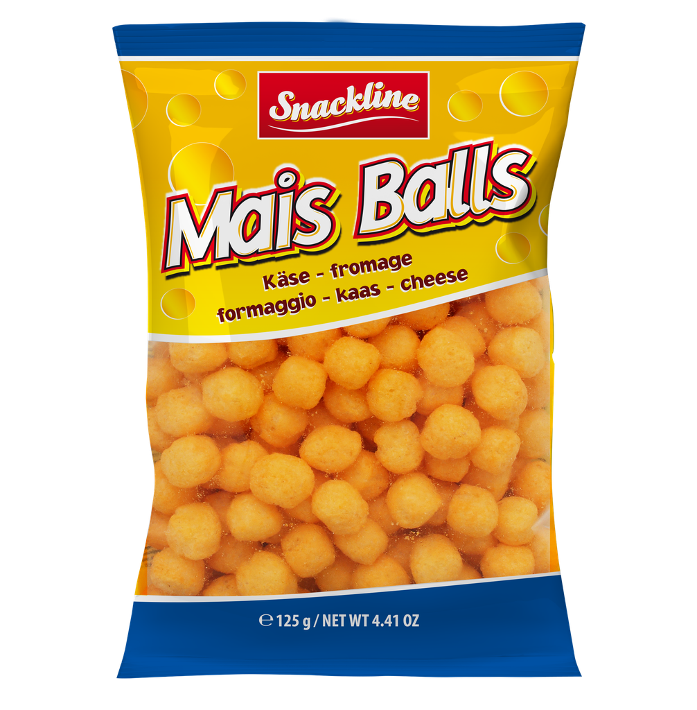 Cheese balls corn snack salted 125g