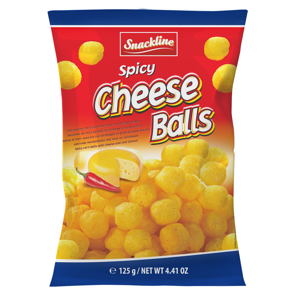 Spicy cheese balls corn snack 125g